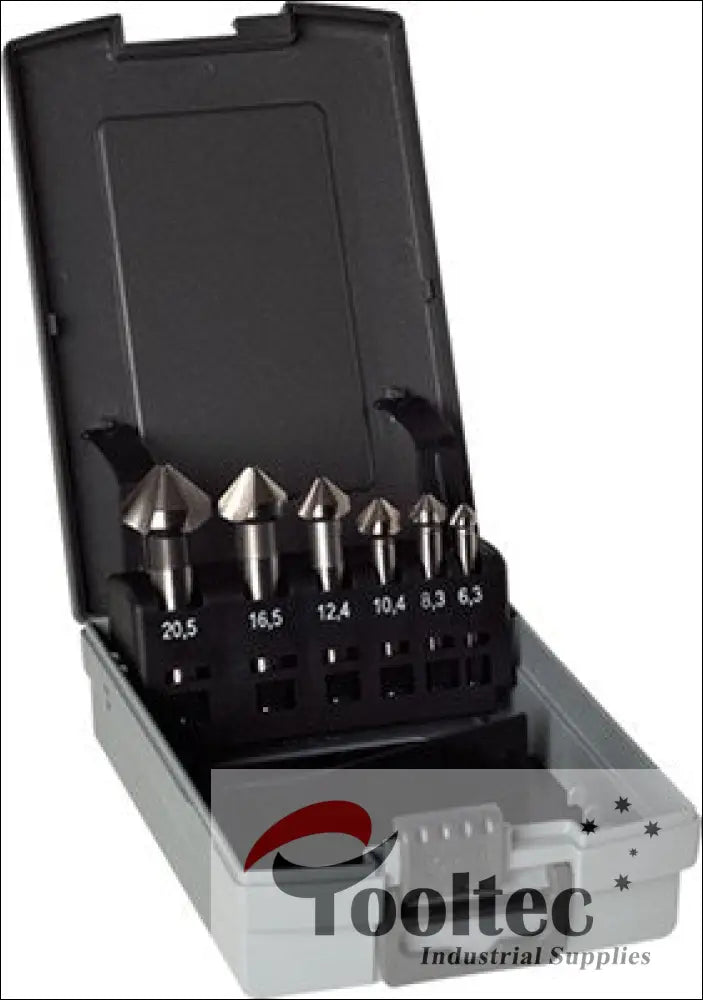 Uncoated Countersink Set 6.3 - 20.5mm 6 Pieces (498 7,000) - Countersinks